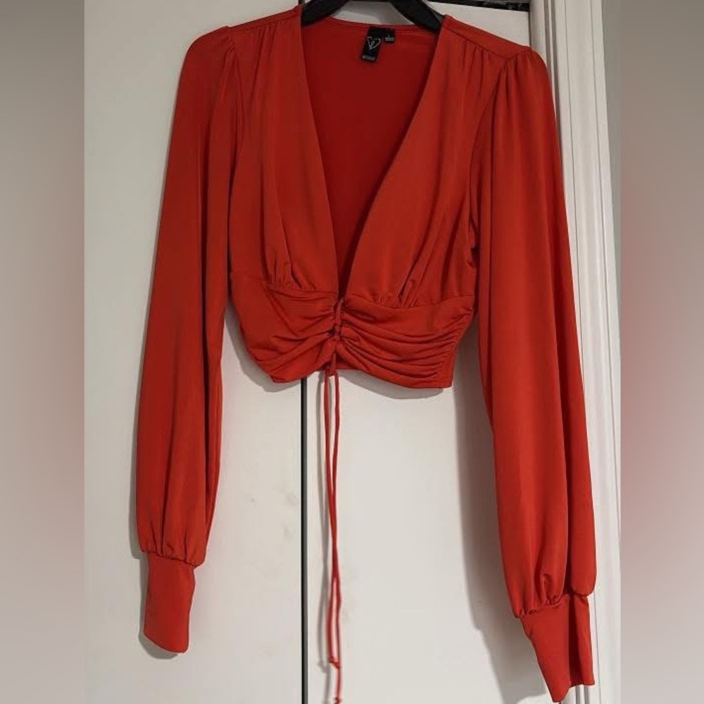 Windsor Vibrant Red Ruched Blouse